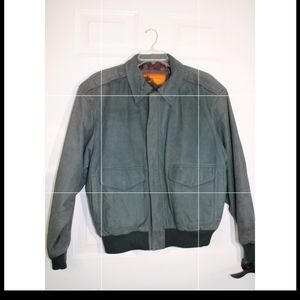 Leather OutBrook green jacket heavy